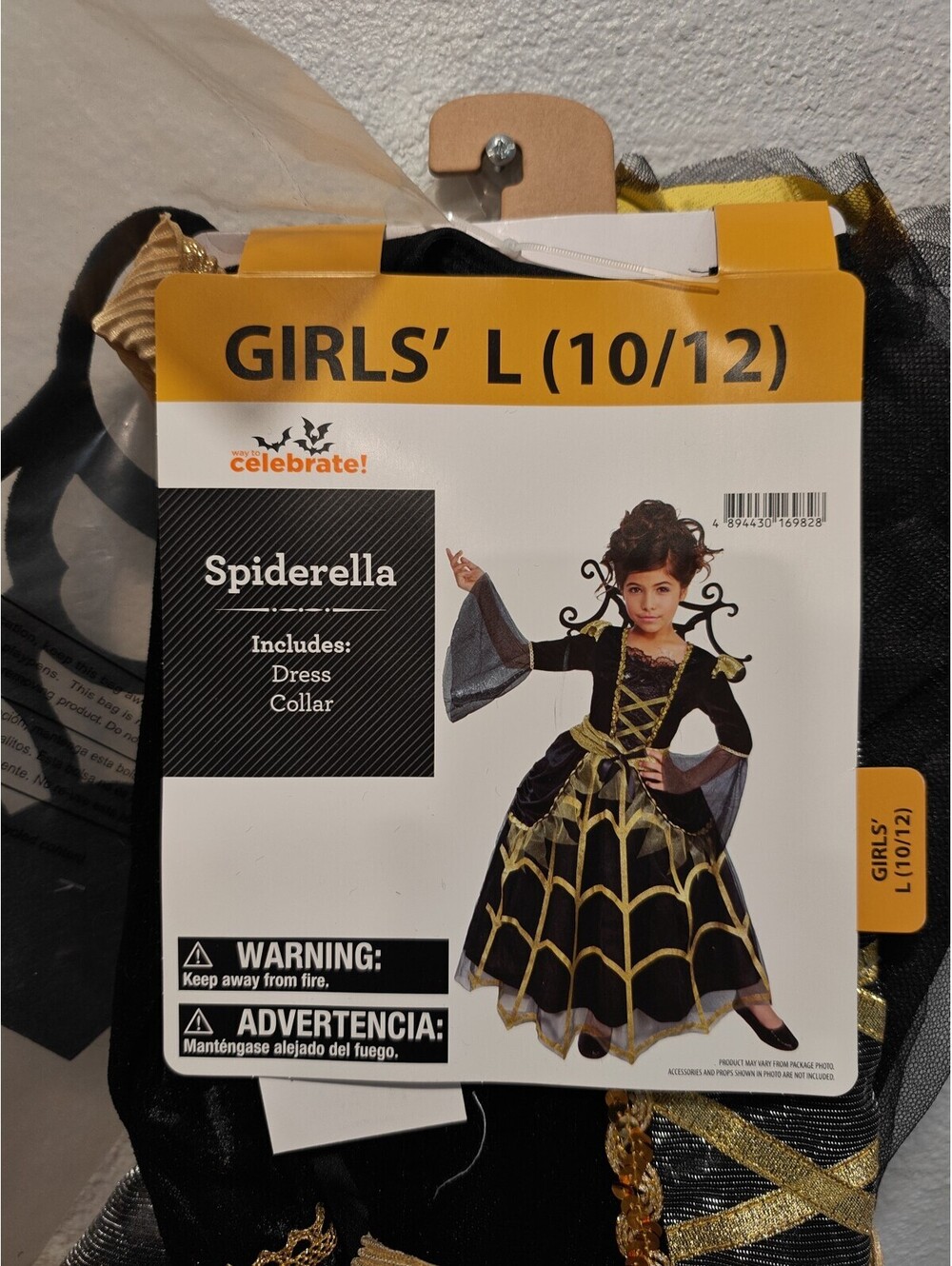 Celebrate! Spiderella Girls' Costume Size L (10/12)